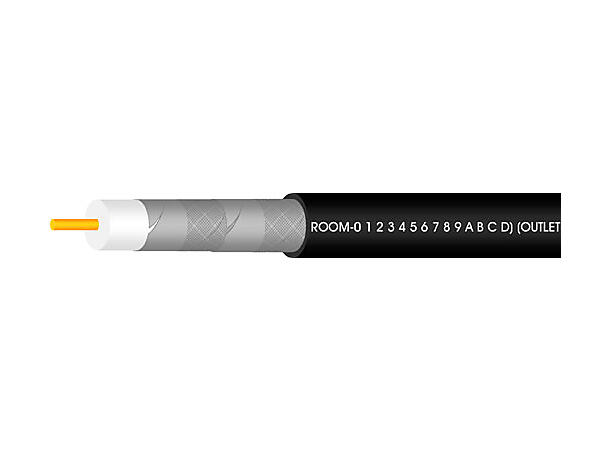 SR6Q1KB - RG6 kabel (Sort) 305 meter i boks 